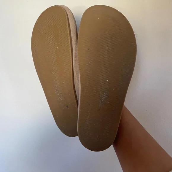 Beige Suede Clogs/Mules - Picture 6 of 7